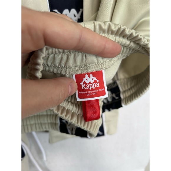 Kappa 222 Banda Track Suit In Beige & Navy Blue - Jacket and Pants Unisex L Slim - Picture 10 of 12